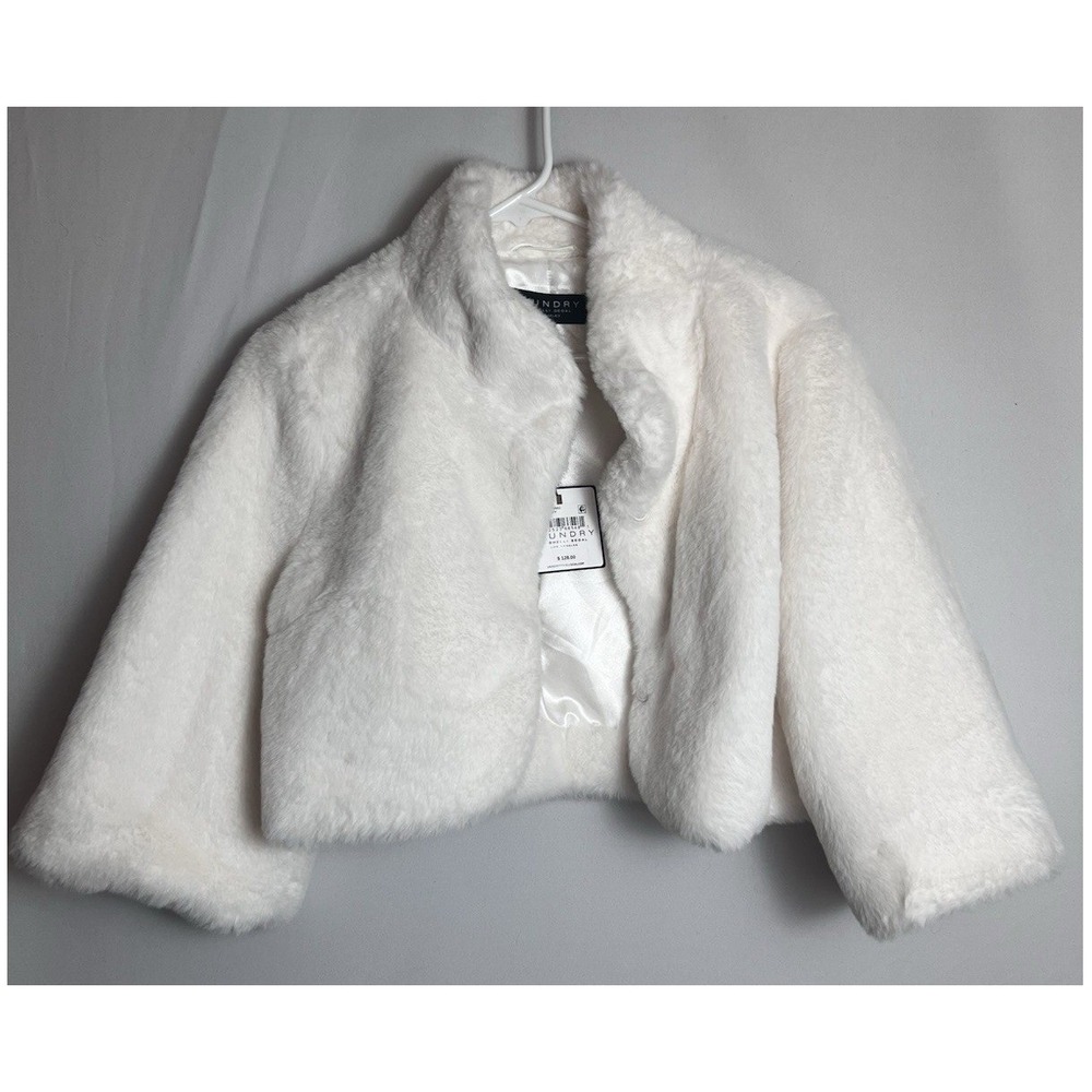 Laundry by Shelli Segal Faux Fur Cropped Jacket Size Medium